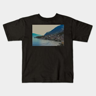 A view of Limone in Lake Garda Kids T-Shirt